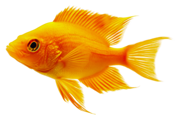 PNG Vibrant orange fish swimming gracefully in water