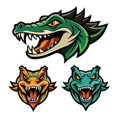 vector crocodile head logo