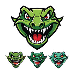 vector crocodile head logo