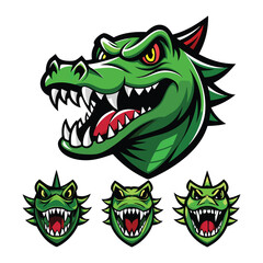 vector crocodile head logo
