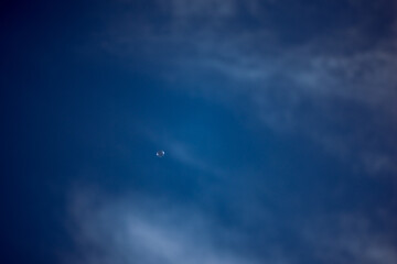 Shot of a little bubble flying in the sky