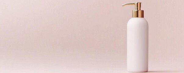 Facial foam bottle with a minimalist design and clean lines, modern beauty, elegant packaging