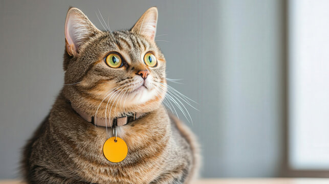 A curious tabby cat gazing thoughtfully, showcasing its beautiful fur and bright eyes against a soft background.