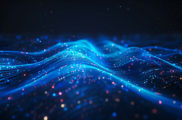 Obraz premium Flowing particles