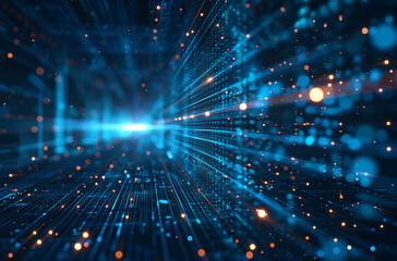 Fototapeta premium Flowing particles