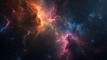 Fototapeta premium Cosmic Nebula with Stars.