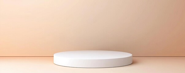 Simple 3D pedestal with smooth surfaces and subtle gradients, minimalist design, modern showcase