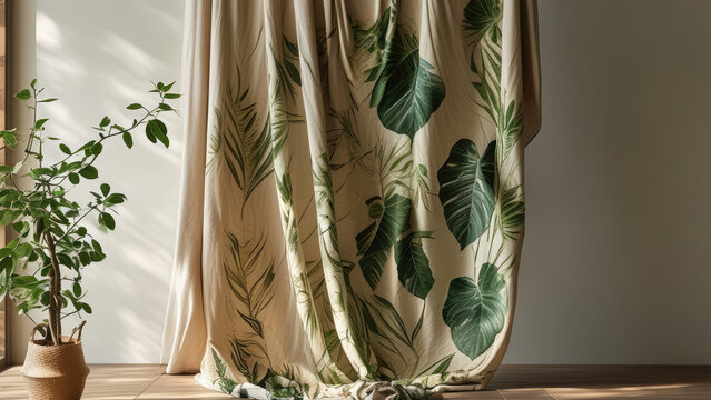 Natural Elegance: Fabric with Beautiful Ecoprint Patterns