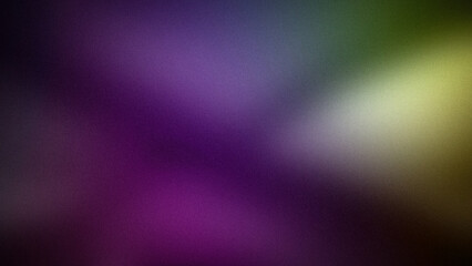 A vibrant, grainy 4K background with a mix of purple, green, and yellow gradients. Ideal for creating modern, abstract wallpapers and banners with a dynamic, colorful appeal