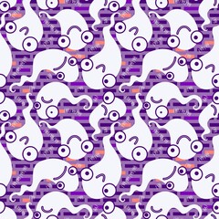 Halloween ghost seamless cartoon pattern for wrapping paper and fabrics