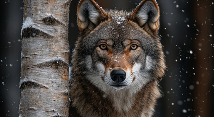 Fototapeta premium wolf in the forest