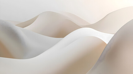 Obraz premium Abstract white fabric texture with soft, flowing waves and subtle light.
