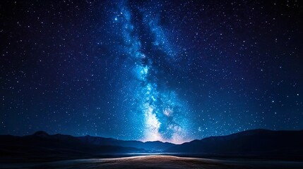 Fototapeta premium Spectacular view of the Milky Way under a starry night sky ideal for celestial backgrounds