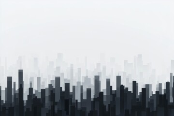Obraz premium Grey Gradient Background with Pixel Art-Style Design of Horizontal Rows for Sound Waves and Digital Data Streams