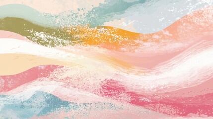 Fototapeta premium A pink and white background with a tree and leaves