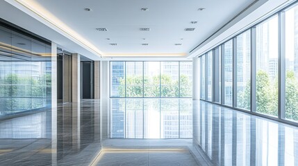 Fototapeta premium Commercial real estate featuring coworking spaces