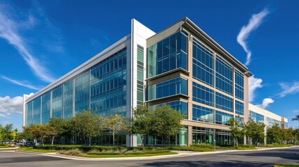 Obraz premium Commercial real estate featuring coworking spaces