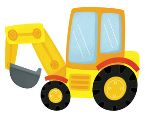 cartoon scene with heavy duty car truck transportation vehicle for construction site isolated illustration for kids