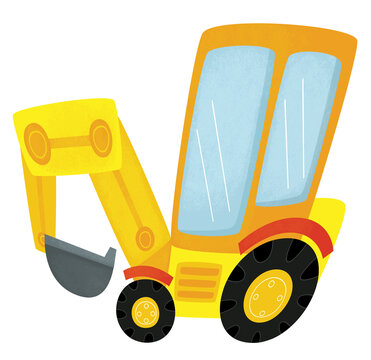 recommend clip art: cartoon scene with heavy duty car truck transportation vehicle for construction site isolated illustration for kids
