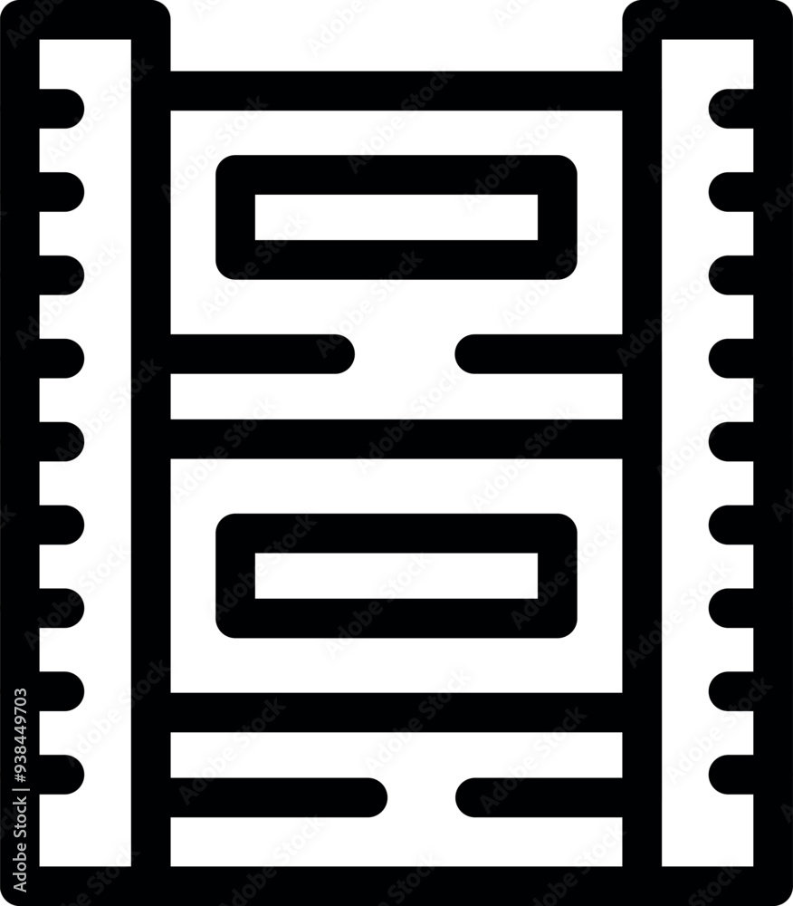 Poster simple vector icon of a server rack for data storage, perfect for technology related projects