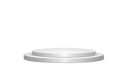 White podium or showcase to place products isolate on png or transparent background for new product, promotion, advertising, vector illustration
