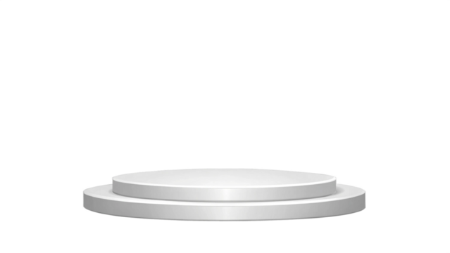 White podium or showcase to place products isolate on png or transparent background for new product, promotion, advertising, vector illustration
