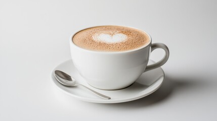 Coffee cappuccino  with a thick layer of  foam on top