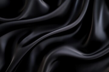 Fototapeta premium A small dark black pattern on silk fabric
