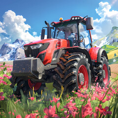Grandiose Tractor Simulator with Farming Implement Mastery
