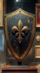 Fleur de lis Heraldic Shield Christianity Religion Spiritual Symbol