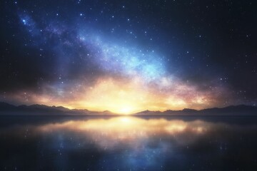 A captivating galactic scene that reflects the beauty of the universe, inviting exploration and wonder.