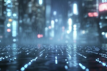 Cybernetic designs embodying the rhythm of a futuristic city, merging innovation with creative artistry to shape a vibrant urban landscape.