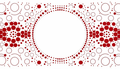 Abstract wallpaper with a white background with metallic red circles