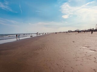 Beach late afternoon before sunset 