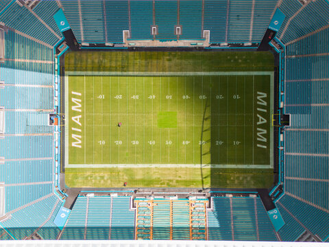 Aerial photo Miami Hard Rock Stadium University of Miami football