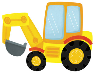 cartoon scene with heavy duty car truck transportation vehicle for construction site isolated illustration for kids