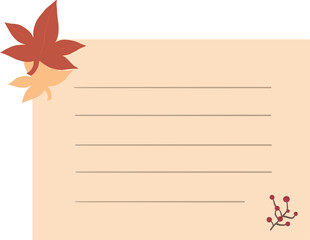 Obraz premium 가을 편지지1