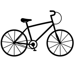 vintage bicycle isolated on white