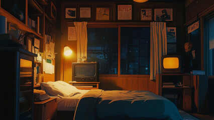 Lo-Fi Anime Vibes: Late Night in an Old Stylish Room