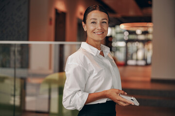 A Confident Businesswoman Thriving in a Modern Office Environment Embracing Her Career Goals