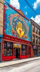 Fototapeta premium Hand of Fatima Wall Art Islam Religion Spiritual Symbol