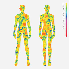 thermal map, temperature meter, body