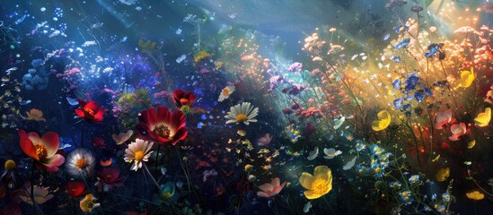 Fototapeta premium The First Spring Sprouts The Awakening Of Flowers