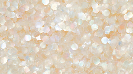 glistening pearl sequin texture with scattered opal and ivory accents, spangle texture, spancole texture