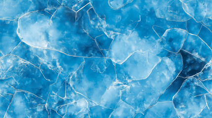 Obraz premium icy blue glacier texture with cracks and air bubbles