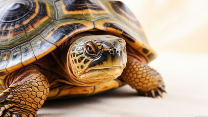 Naklejka premium A highly detailed closeup and isolated image of turtle