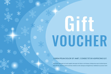 Christmas and New Year Gift Voucher, Discount Coupon Template.