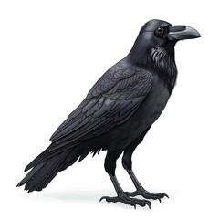 Crow Aether animal cartoon isolated whitebackground 16:9