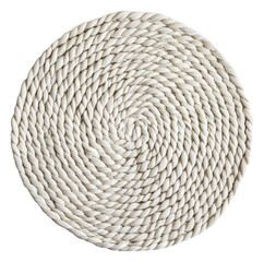 PNG Woven round rug in neutral tones for modern decor