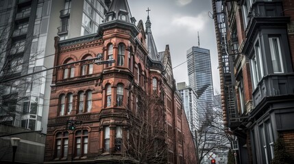 Fototapeta premium Brick Building in the City